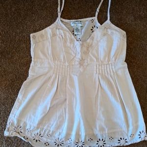 Cream Banana Republic baby doll cami, size XS petite